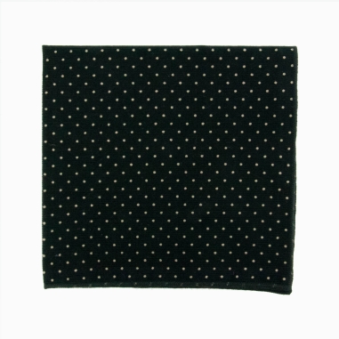 Pochette de costume Japonais Velours Mini Pois noir