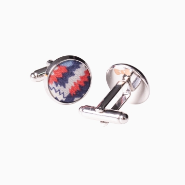 Navy blue and red Tropico Liberty cufflinks