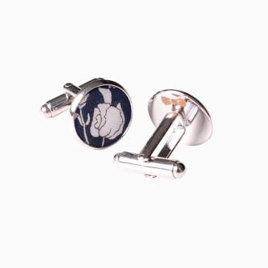 Liberty Navy blue Bloom Cufflinks