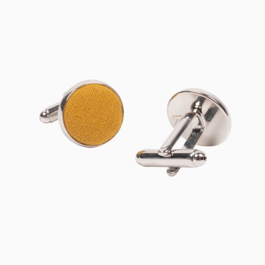 Plain Mustard Cufflinks