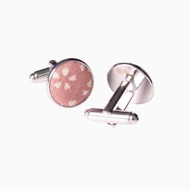 Dusty pink Sagano Japanese cufflinks