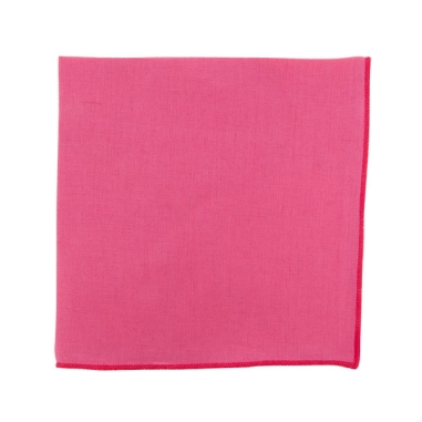 Fuchsia Linen pocket square