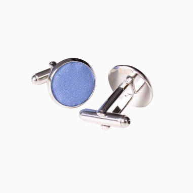 Plain cornflower blue cufflinks