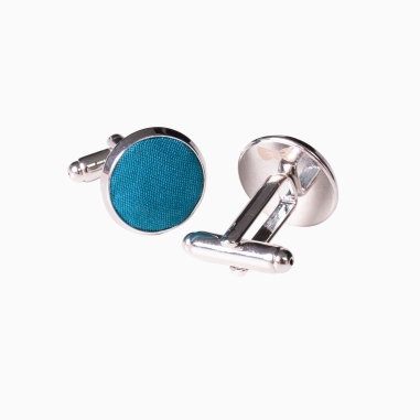 Plain Peacock Blue cufflinks