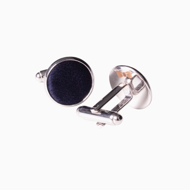 Navy blue Silk Cufflinks