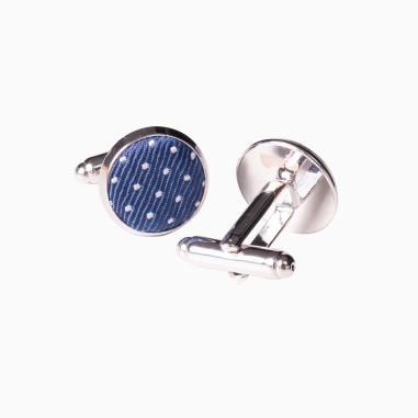 Medium blue Venezia Silk cufflinks