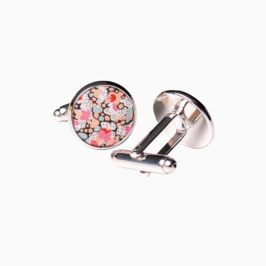 Boutons de manchette Liberty Pepper pivoine / vert d'eau