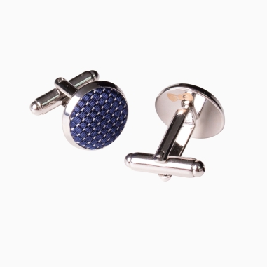 Midnight Blue Fiorenza Silk Cufflinks