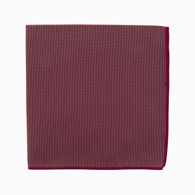 Burgundy Fiorenza Silk Pocket Square