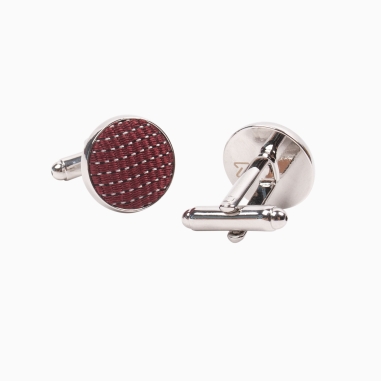 Burgundy Fiorenza Silk cufflinks