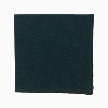 Bottle Green Wool Pocket Square