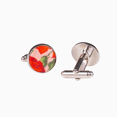 Liberty Carline Cufflinks - Pink/Red