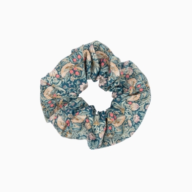 Liberty Strawberry Thief Scrunchie - Emerald