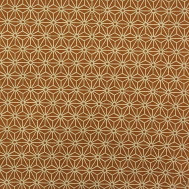 Terracotta Asanoha Japanese fabric per meter