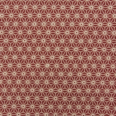 Burgundy Asanoha fabric per meter