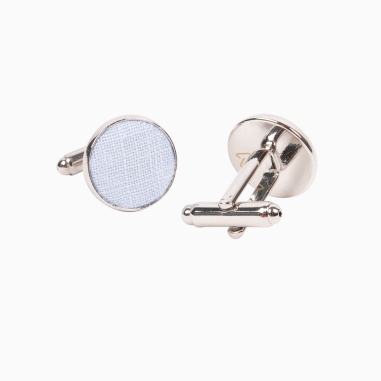 Sky Blue Linen Cufflinks