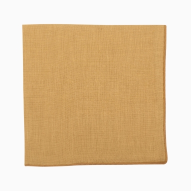 Mustard Linen Pocket Square