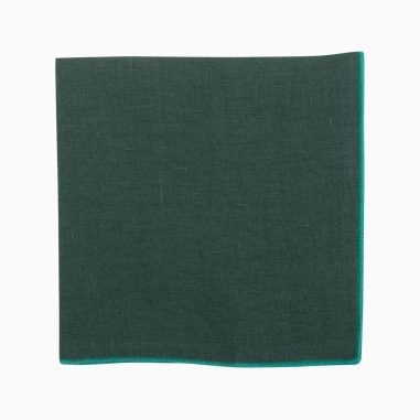 Pochette de costume Lin vert forêt