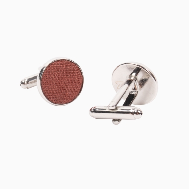 Brick Linen Cufflinks