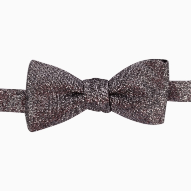 Silver Glitter Bow Tie