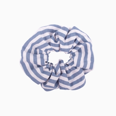 Seersucker Blue Stripes Scrunchie