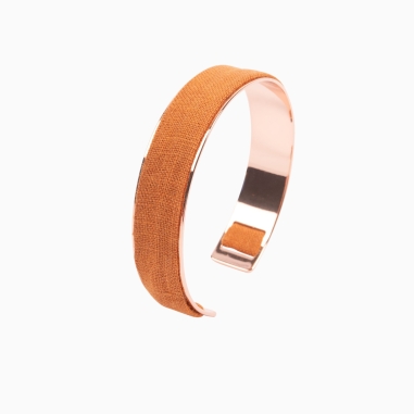 Saffron Linen Bracelet - Rose gold