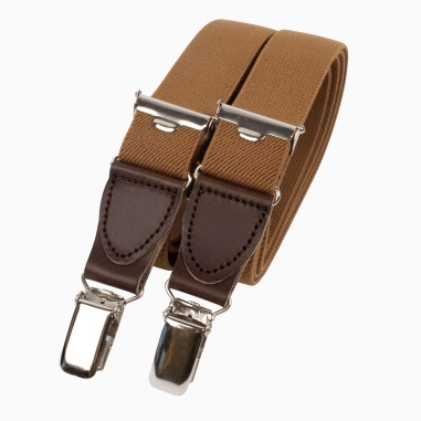 Chocolate leather chestnut Skinny braces