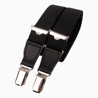 Black leather black Skinny braces