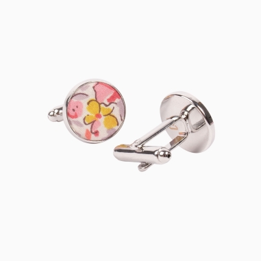 Boutons de manchette Liberty Claire Aude rose