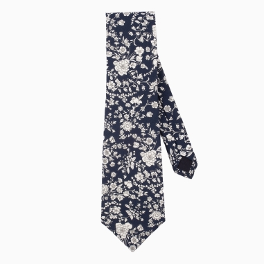 Liberty Navy Bloom Tie