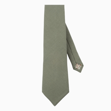 Clay Green Linen Tie