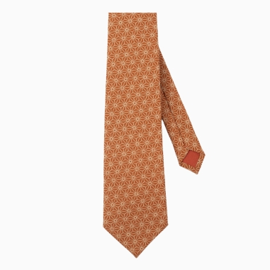 Terracotta Asanoha Japanese Tie