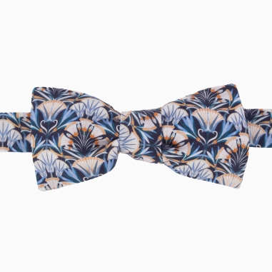 Liberty Azure Lotus Bow Tie