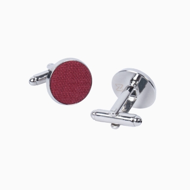 Raspberry Linen cufflinks