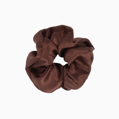 Chocolate Silk Scrunchie