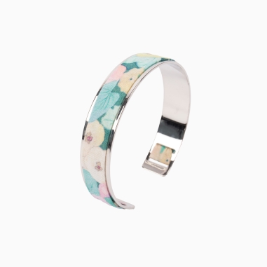 Bracelet laiton argenté - Liberty Holly vert