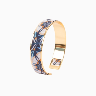 Bracelet laiton doré -  Liberty Lotus azur