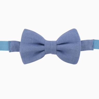 Cornflower Blue Linen Kid's Bow Tie