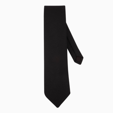 Black Italian Wool Tie