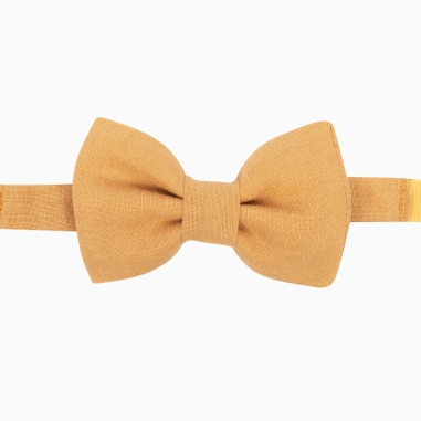 Mustard Linen Kid's Bow Tie