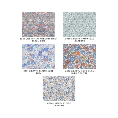 Color Chart - Liberty fabrics Light Blue