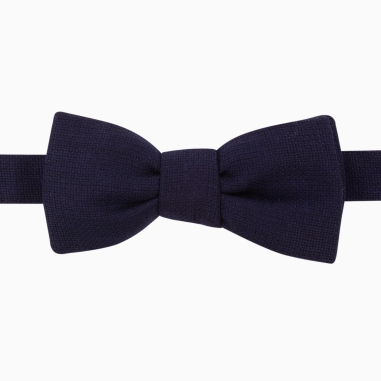 Midnight Italian Wool Bow Tie