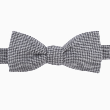 Grey Houndstooth bow tie