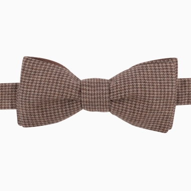 Coffee Houndstooth bow tie