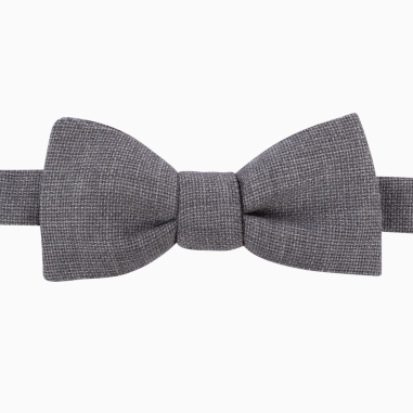 Grey Italian Wool Bow Tie