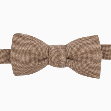 Latte Italian Wool Bow Tie