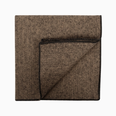 Bronze Herringbone pocket square