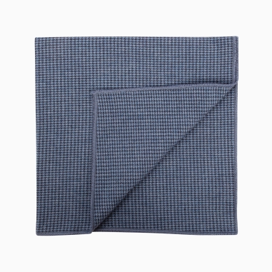 Blue Houndstooth pocket square