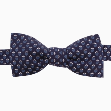 Navy Leaf Bow Tie