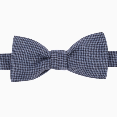 Blue Houndstooth bow tie